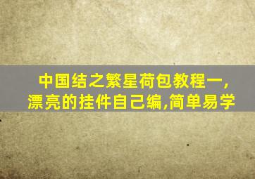 中国结之繁星荷包教程一,漂亮的挂件自己编,简单易学