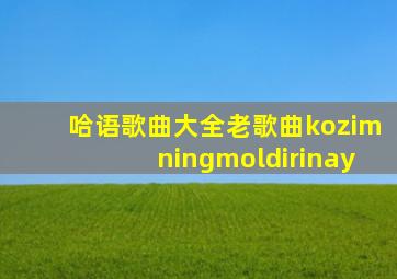 哈语歌曲大全老歌曲kozimningmoldirinay