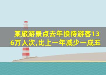 某旅游景点去年接待游客136万人次,比上一年减少一成五