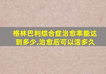 格林巴利综合症治愈率能达到多少,治愈后可以活多久
